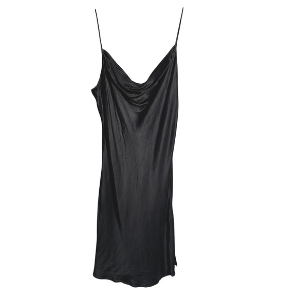 Victoria's Secret Dresses & Skirts - VTG Y2K Victorias Secret Black 100% Silk Cowl Neck Open Back Mini Slip Dress M